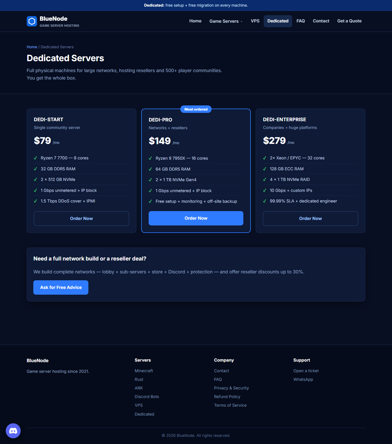 BlueNode - Game Server Hosting Website - Screenshot 54