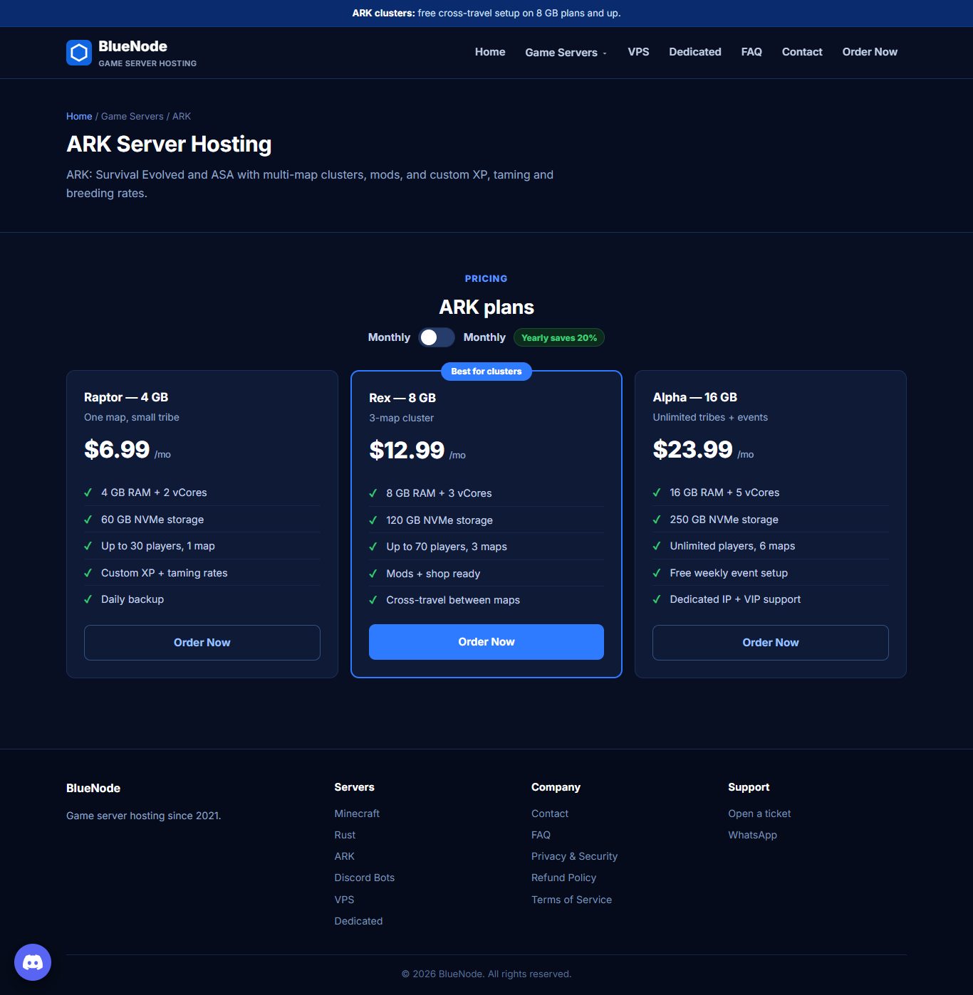 BlueNode - Game Server Hosting Website - Screenshot 56