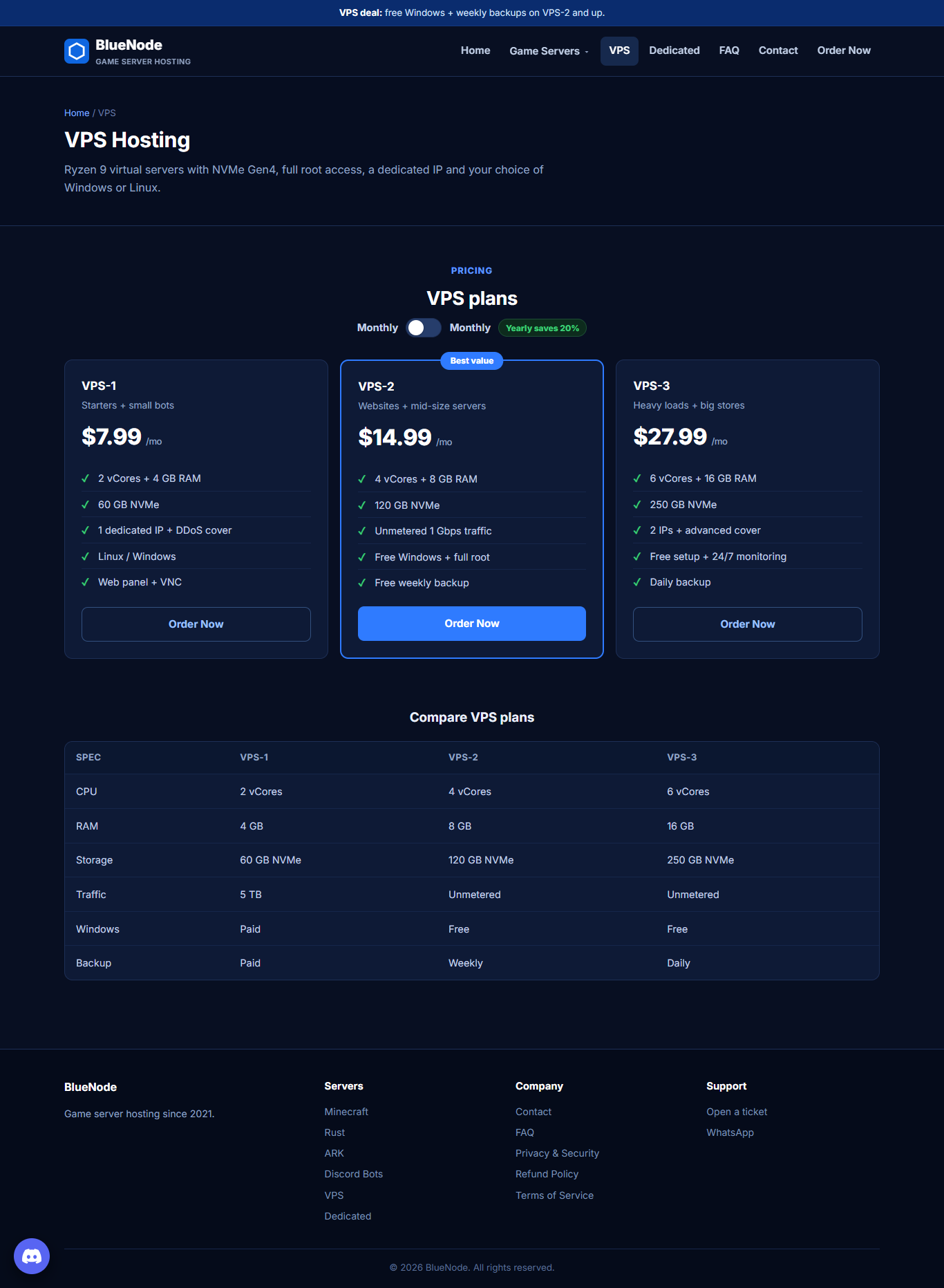 BlueNode - Game Server Hosting Website - Screenshot 57