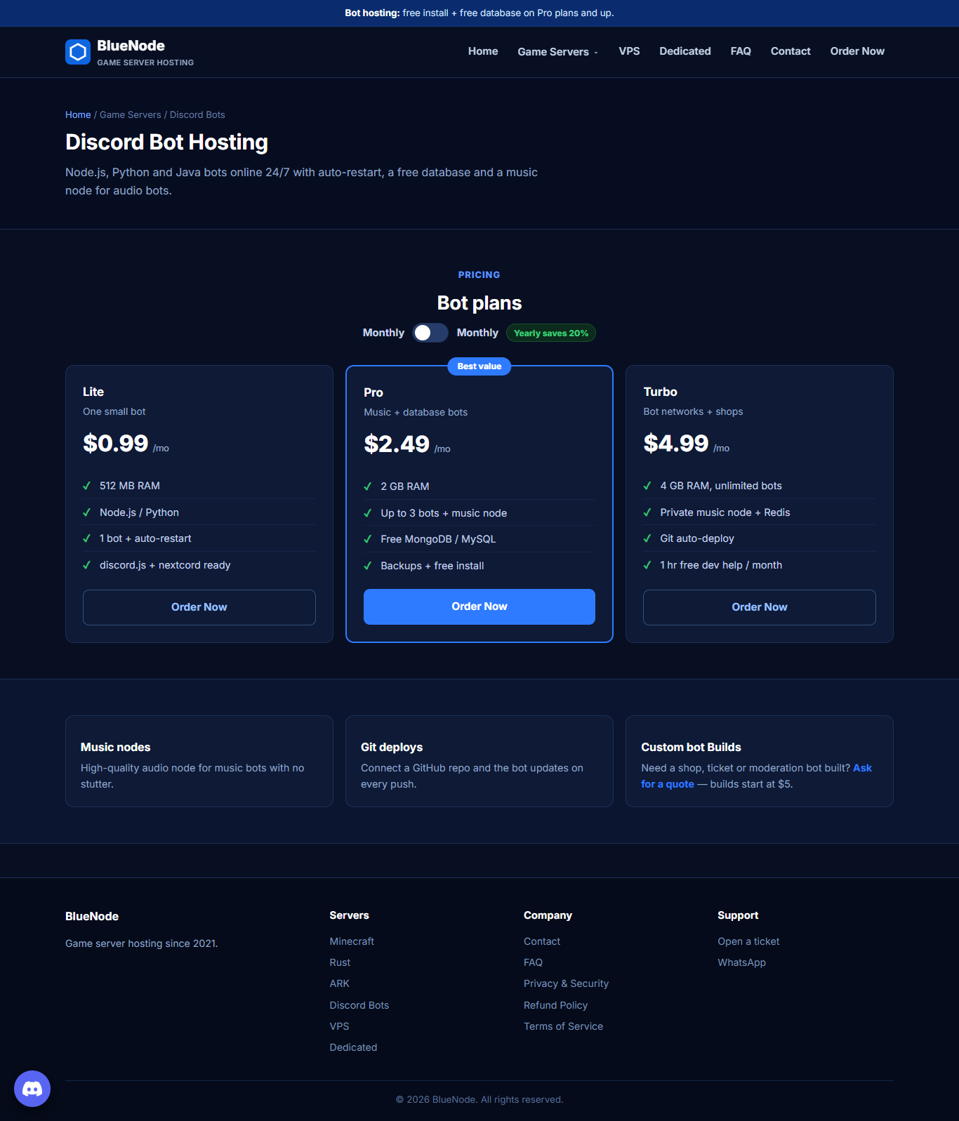 BlueNode - Game Server Hosting Website - Screenshot 58