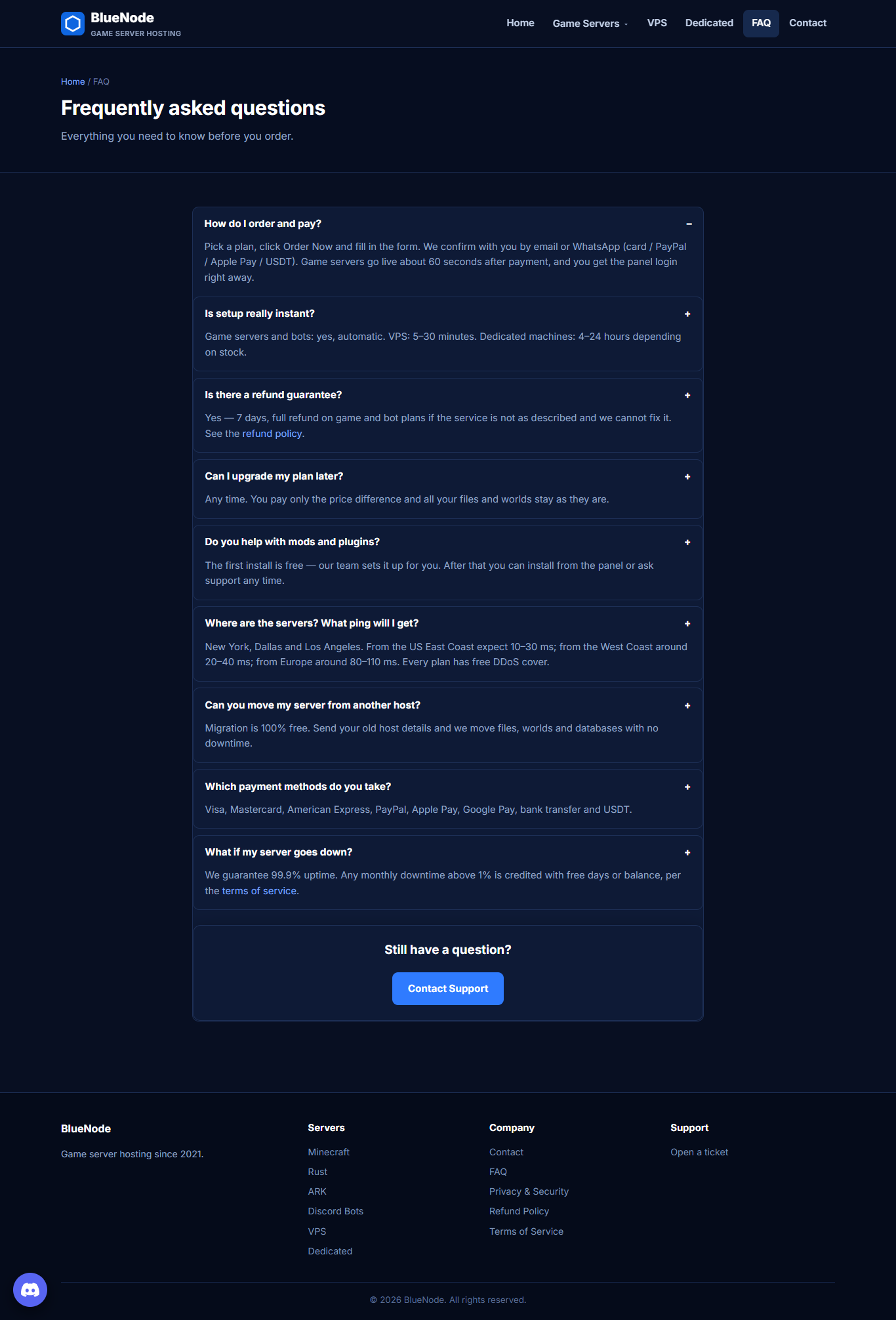 BlueNode - Game Server Hosting Website - Screenshot 59