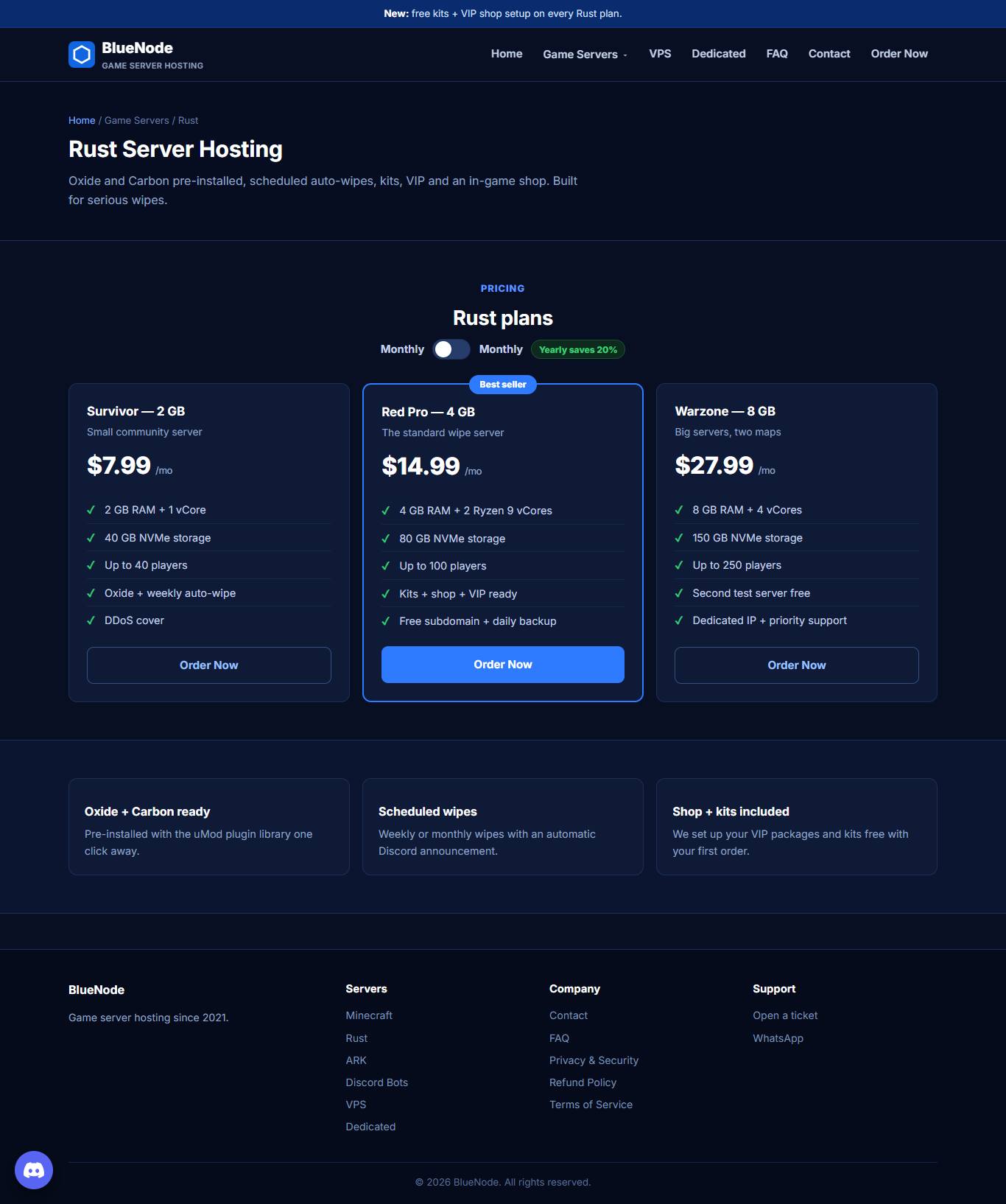 BlueNode - Game Server Hosting Website - Screenshot 60