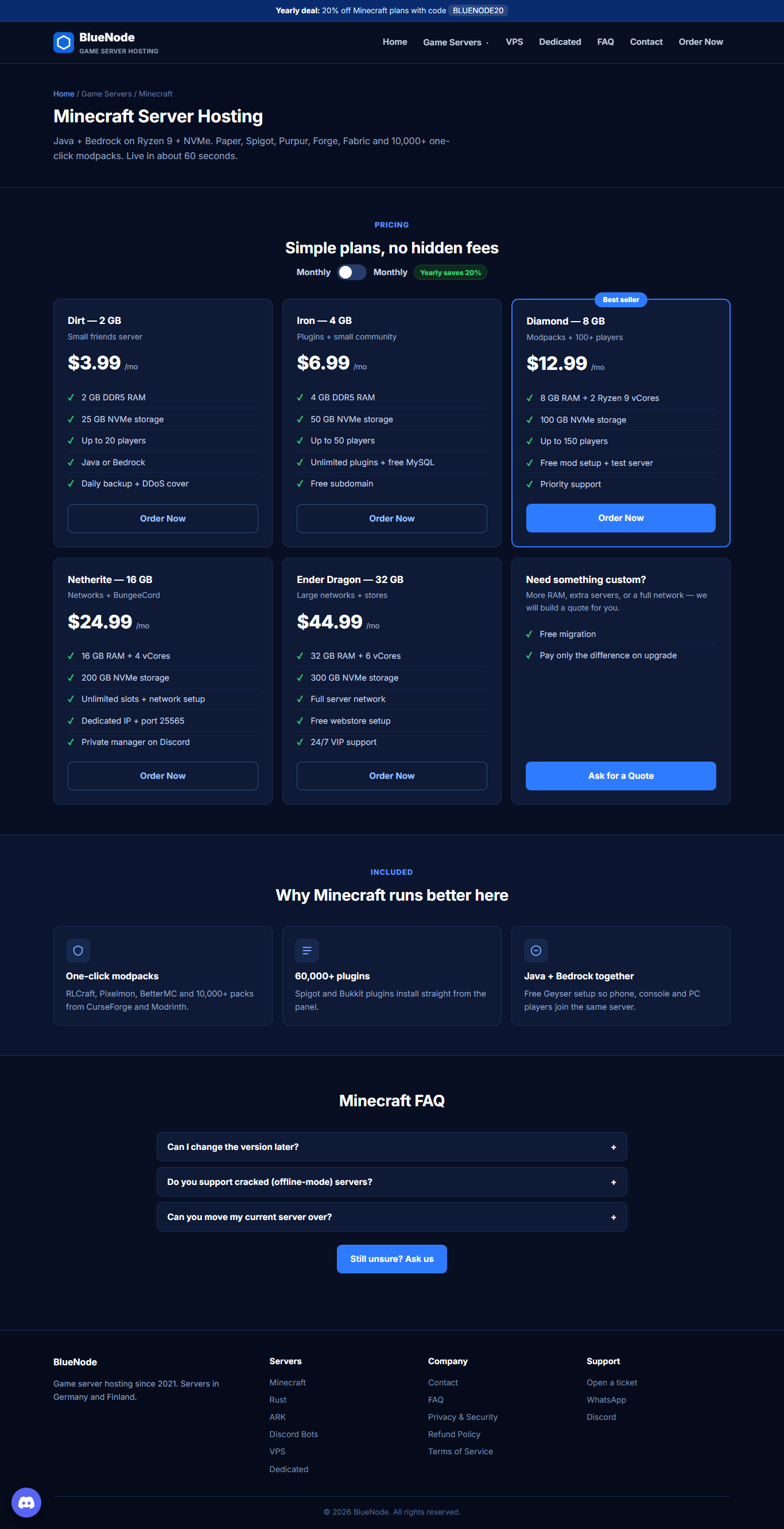 BlueNode - Game Server Hosting Website - Screenshot 61