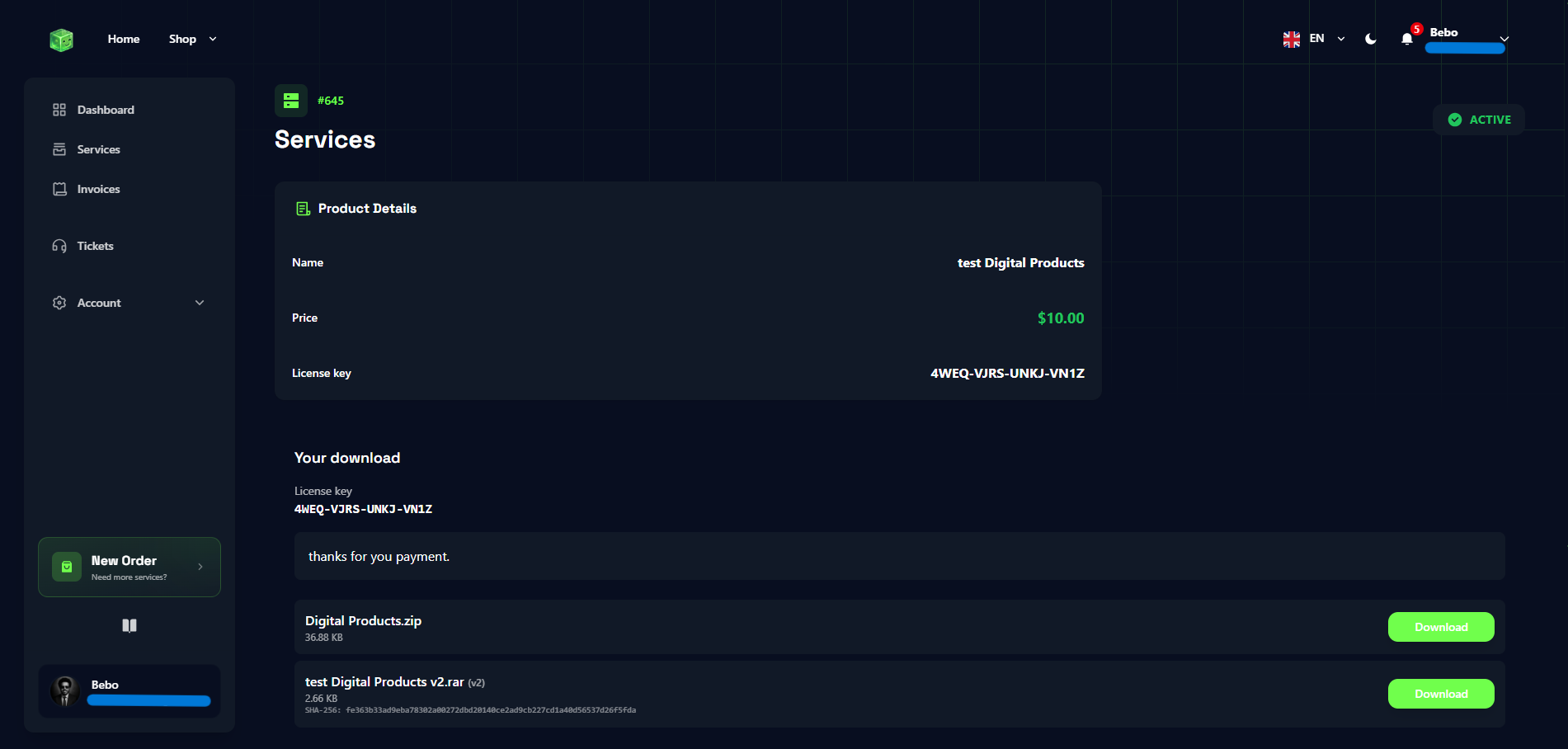 Digital Products for Paymenter - Screenshot 31