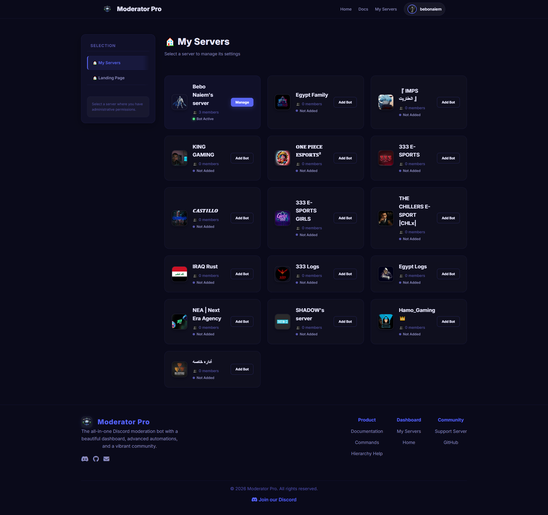 Discord Moderator System with Dashboard - Screenshot 14