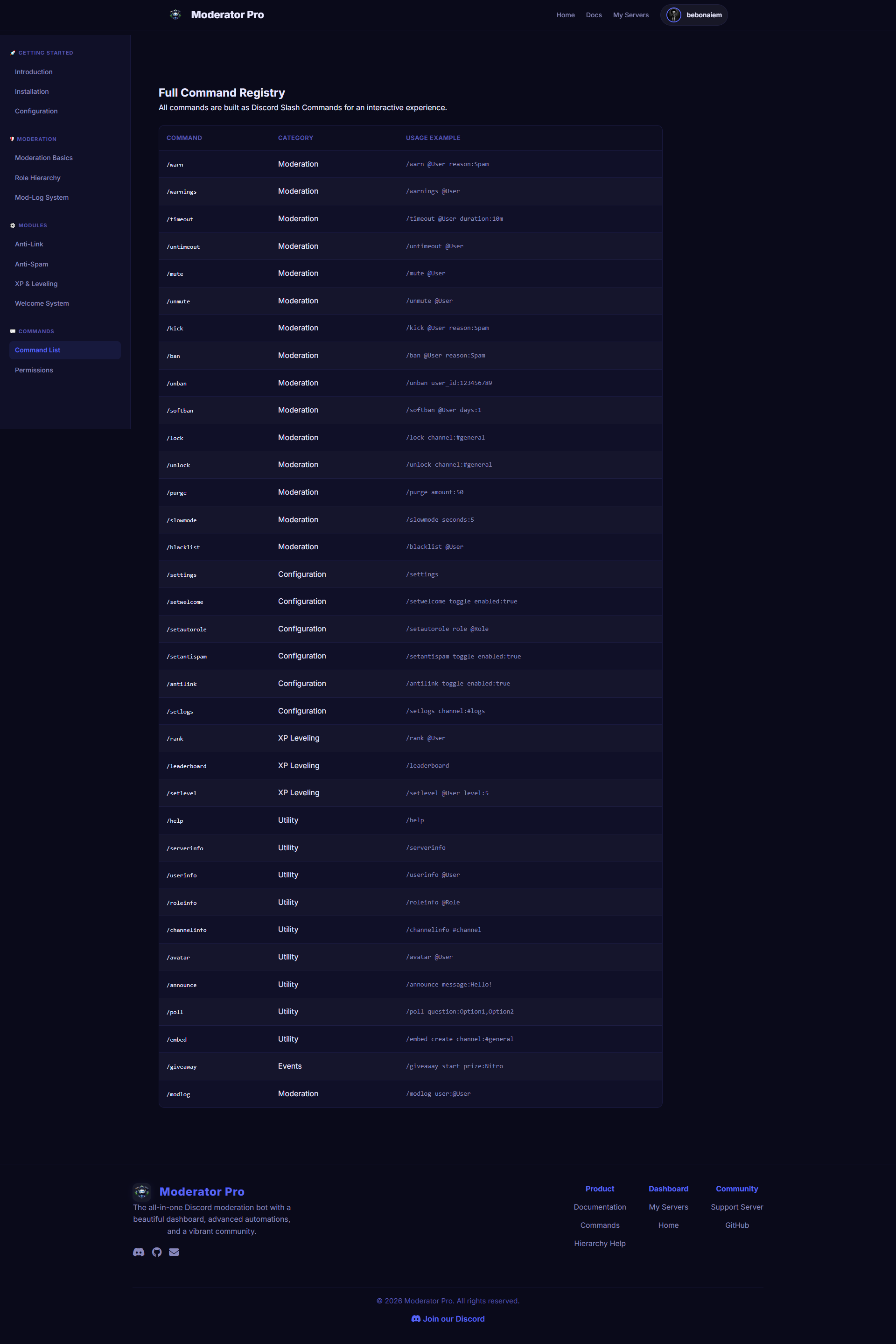 Discord Moderator System with Dashboard - Screenshot 16