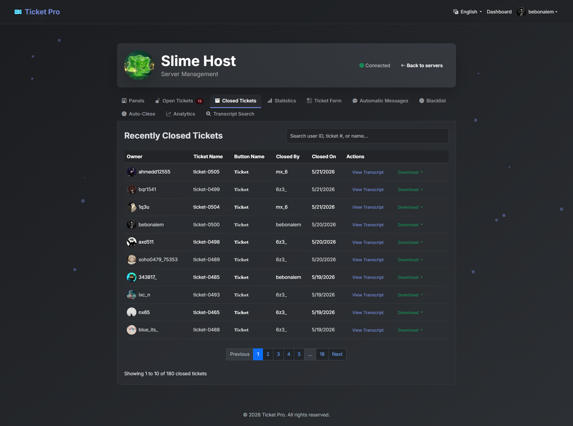 Discord Ticket System with Dashboard - Screenshot 20