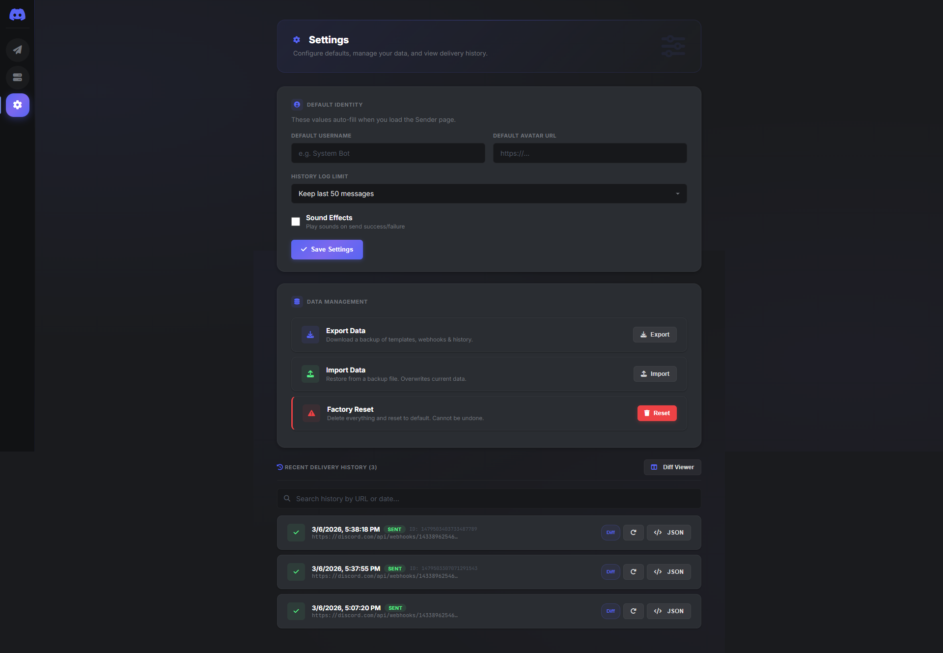 Discord webhook website - Screenshot 5