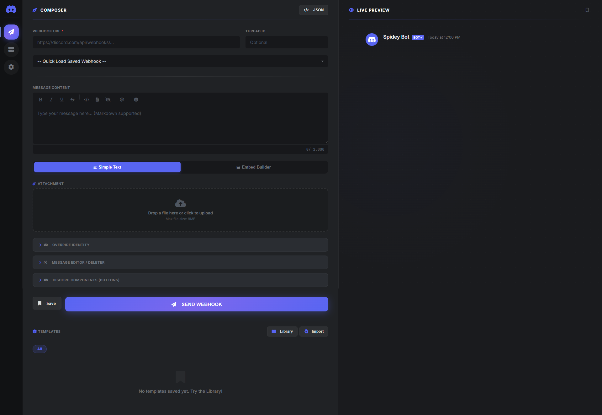 Discord webhook website - Screenshot 7
