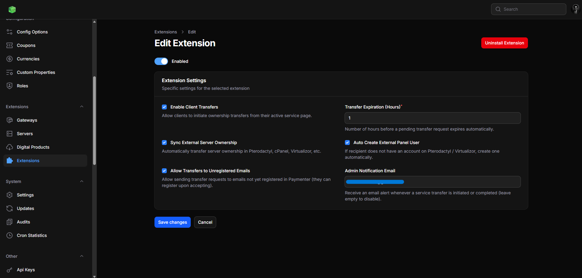 Service Transfer For Paymenter - Screenshot 39