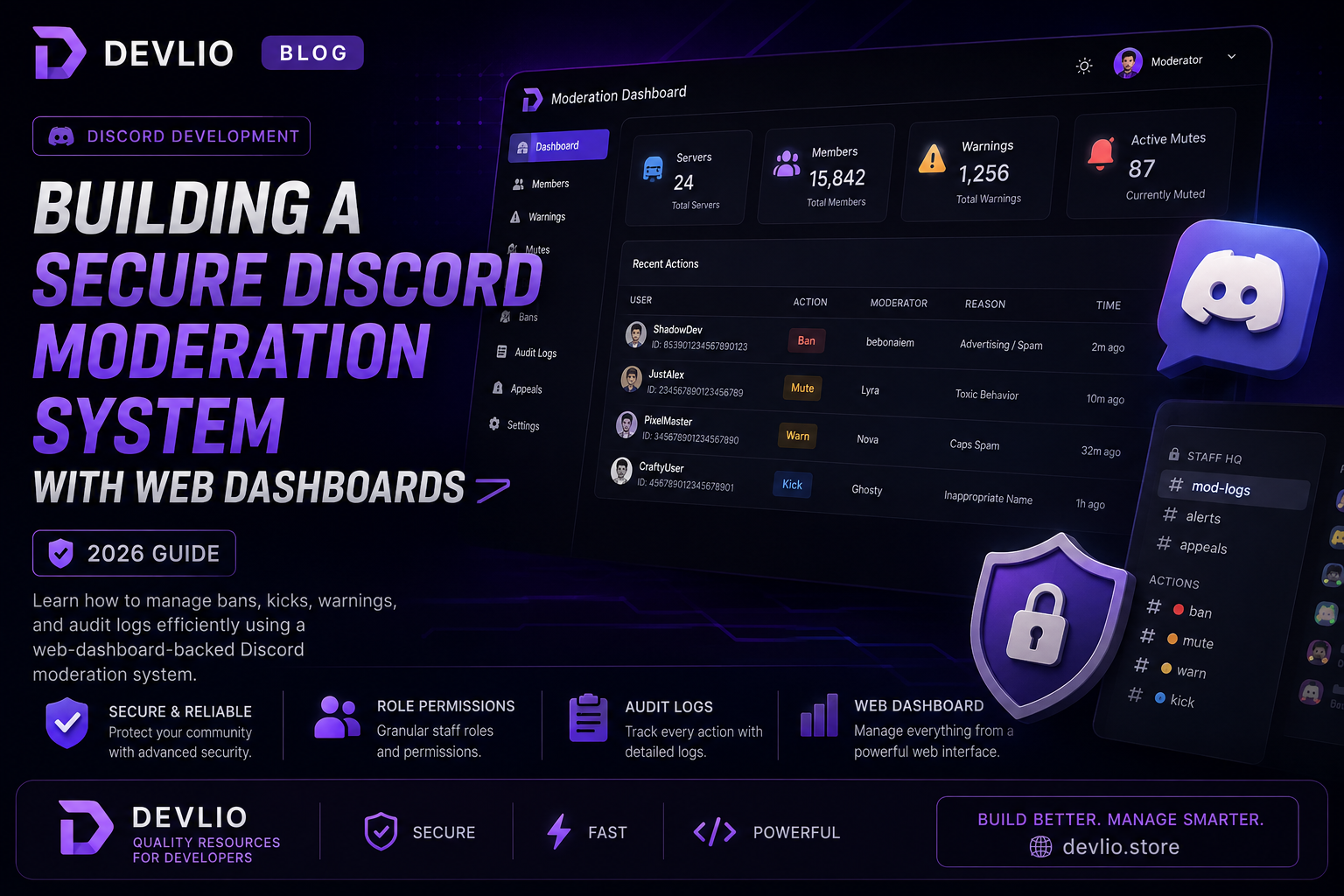 Building a Secure Discord Moderation System with Web Dashboards (2026)