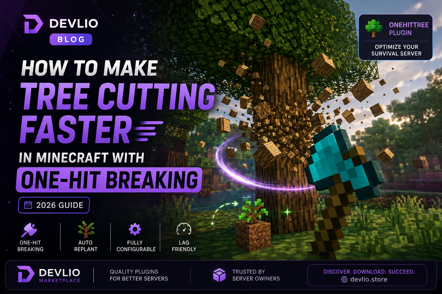 How to Make Tree Cutting Faster in Minecraft with One-Hit Breaking (2026)