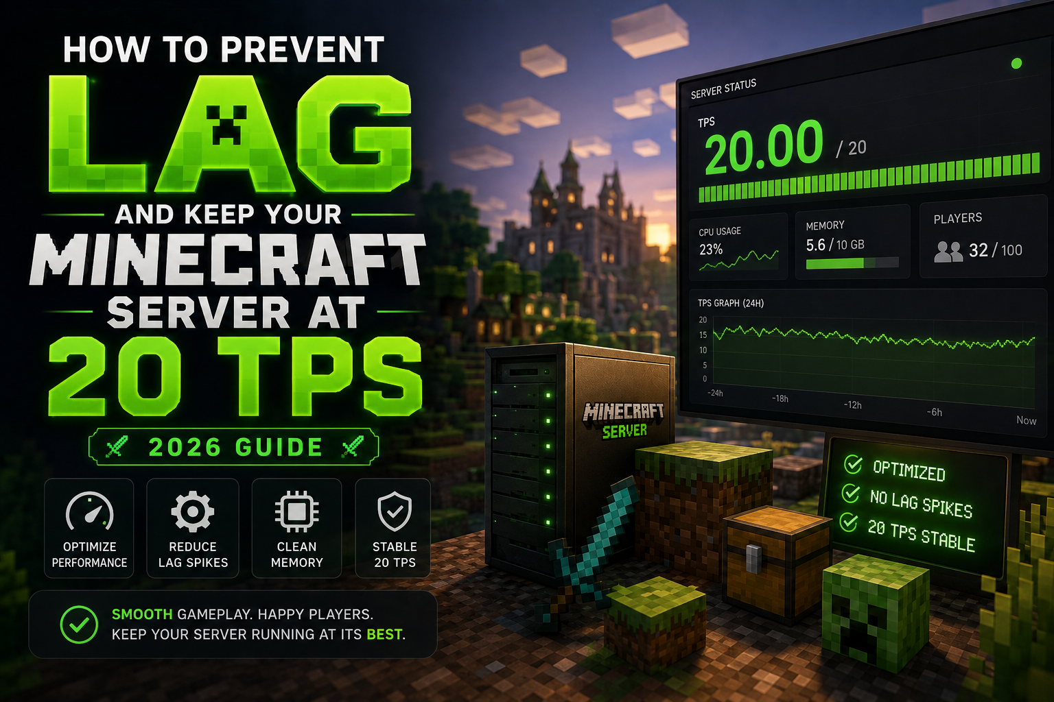 How to Prevent Lag and Keep Your Minecraft Server at 20 TPS (2026 Guide)