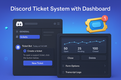 Discord Ticket System with Dashboard