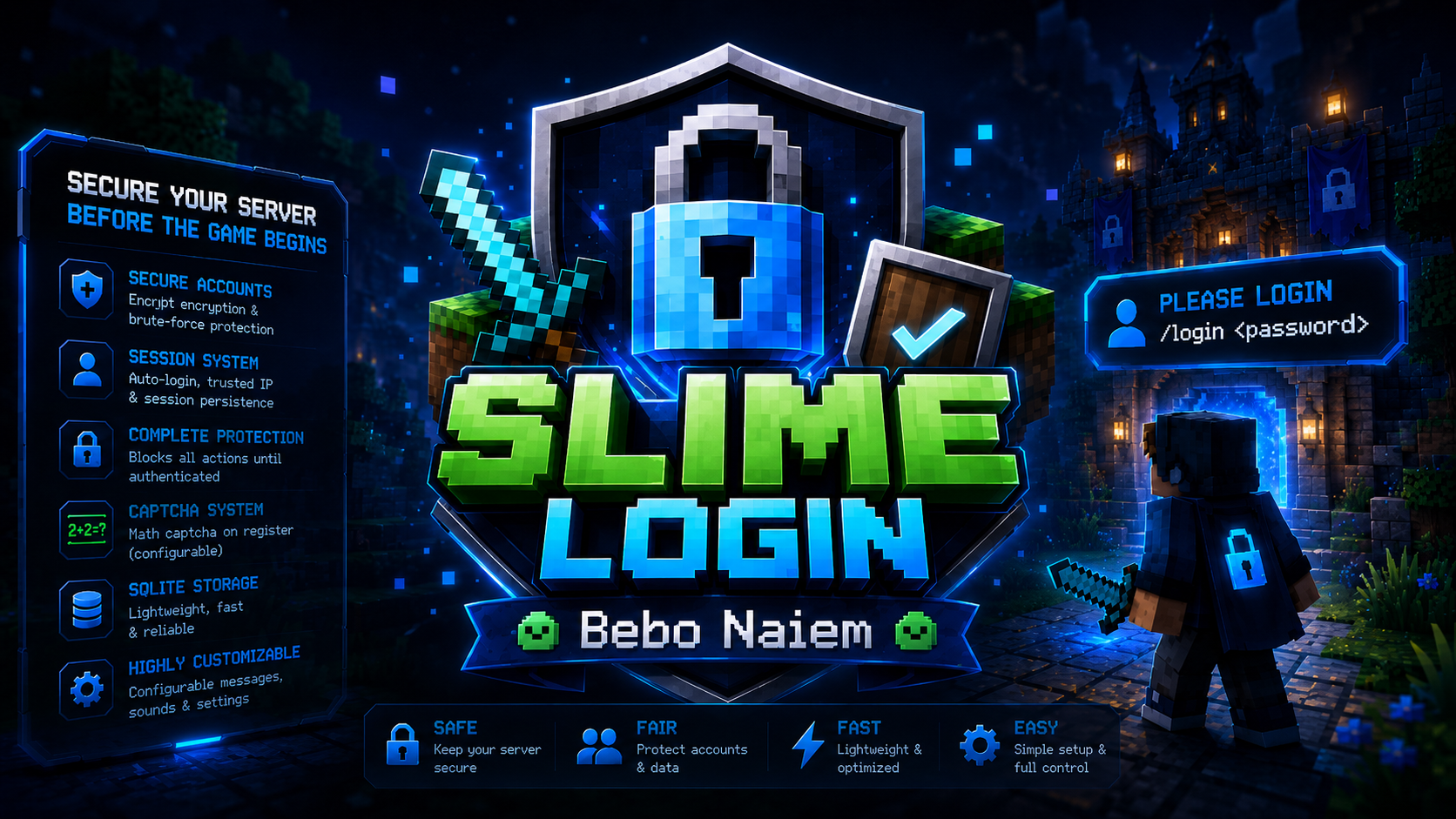 Slime Login - Standalone Auth Plugin